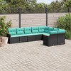 vidaXL Patio Sofa Set Black - Without table - 2 of 4