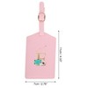 Unique Bargains Letter Luggage Tag Pink 1 Pc - 2 of 4