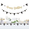 Big Dot of Happiness Adult 70th Birthday - Gold - Birthday Party Letter Banner Decor - 36 Cutouts & No-Mess Real Gold Glitter Happy Birthday Letters - 2 of 4