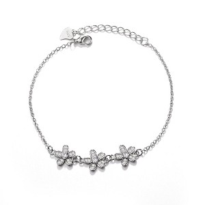 14K Gold Crystal Flower Power Adjustable Bracelet - 1 of 1