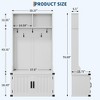 3-in-1 Entryway Hall Tree with Bench & Shoe Storage, Multifunctional Coat Rack and Shoe Bench - 2 of 4