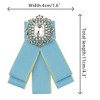 INSPIRE CHIC Women's Rhinestone Ribbon Brooch Pre-Tied Bow Tie 1 PCS - 2 of 4