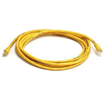 Monoprice Cat5e Ethernet Patch Cable - 10 Feet - Yellow | Network Internet Cord - RJ45, Stranded, 350Mhz, UTP, Pure Bare Copper Wire, 24AWG