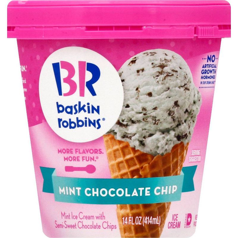 Baskin Robbins Mint Chocolate Chip Ice Cream - 14oz, 2 of 7