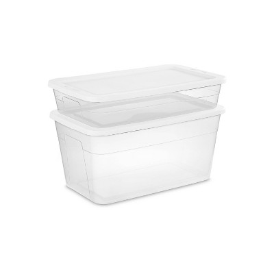 41qt Clear Under Bed Storage Box White - Room Essentials&#8482;