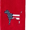 SKL Home Saturday Knight Ltd Red White Blue Hound Hand Towel - (2-Pack) - 16x25", Red - 2 of 3