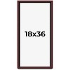 PosterPalooza | Panoramic Shadow Box 1.5" Depth Brown Picture Frame - UV Acrylic, Backing, Hanging Hardware - 2 of 4