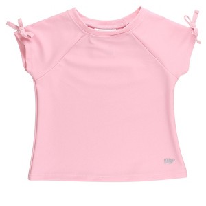 RuffleButts Toddler Girls UPF50+ Active Raglan Bow Shirt - 1 of 2
