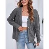 Women's Crochet Lightweight Cardigans Spring Long Sleeve Button Up Sweater - 4 of 4
