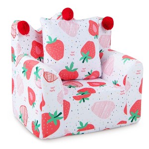 Costway Kids Sofa Chair Foam Filled Armchair Dinosaur Toddler Couch with Cover & Pillow - 1 of 4