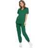 MediChic Womens 8-Pocket Scrubs Set- Mock Neck with 4-Pocket Jogger Scrub Pants - 2 of 4