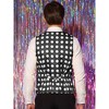Lars Amadeus Men's Slim Fit V Neck Formal Polka Dots Suit Waistcoat - 3 of 4