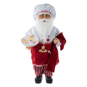 Northlight 16" Chef Santa with Cookies and Napkin Christmas Figure - 1 of 4