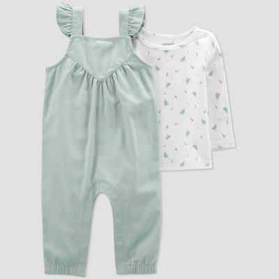Image of Carter's Just One You® Baby Girls' Dot T-Shirt & Bottom Set - Mint Green 6M