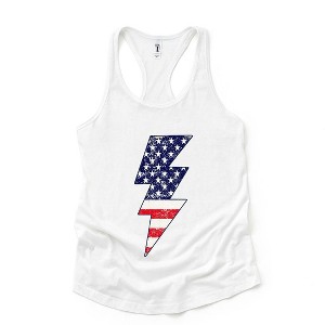 Simply Sage Market Women's America Lightning Bolt Racerback Graphic Tank - 1 of 3