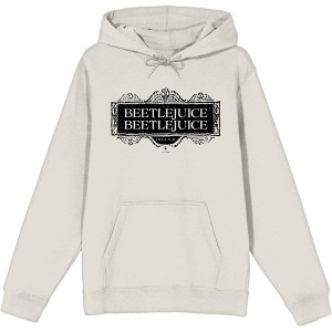 Beetlejuice Beetlejuice Black Sign Logo Adult Long Sleeve Hoodie - 1 of 2
