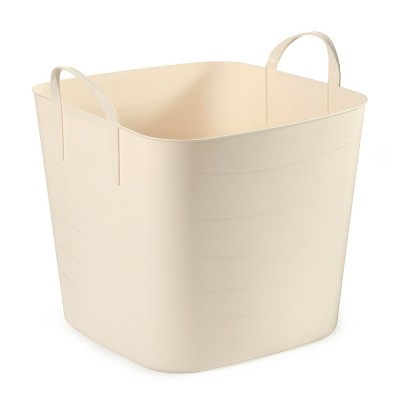 Life Story Tub Basket 6.6 Gallon Plastic Storage Tote Bin with Handles (6 Pack)