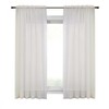 Habitat Cote d'Azure Sheer Rod Pocket Windows or Outdoor Living Space Traditional Style Insulated Curtain Panel 56" x 95" Ivory - 2 of 4