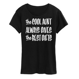 Women's - Instant Message - Best Christmas Gifts Cool Aunt Short Sleeve Graphic T-Shirt - 1 of 4