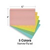 Staples Ruled 4" x 6" Index Cards Assorted Pastel 300/Pack (51000) TR51000 - 4 of 4