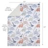 Lambs & Ivy Dino-Might Ultra-Soft Fleece Watercolor Dinosaur Baby Blanket - 3 of 4