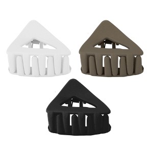 Unique Bargains Women's Elegant Triangle Hair Clips 1.69"x1.38"x1.10" 3 Pcs - 1 of 3