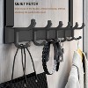 LunaLulinlk Over The Door Hooks Movable over the Door Towel Rack with 6 Dual Coat Hangers Black Over The Door Hanger Fits 1-3/4" Thick - 2 of 4