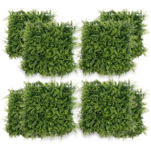 COZONY Artificial Hedge Panels 12-Pack, Green Privacy Screen for Indoor and Outdoor Use, Faux Boxwood Wall Decor - 1 of 4