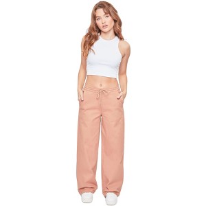 YMI Women's Wide Leg Jogger High Waist Baggy Pants with Front Pockets - 1 of 4