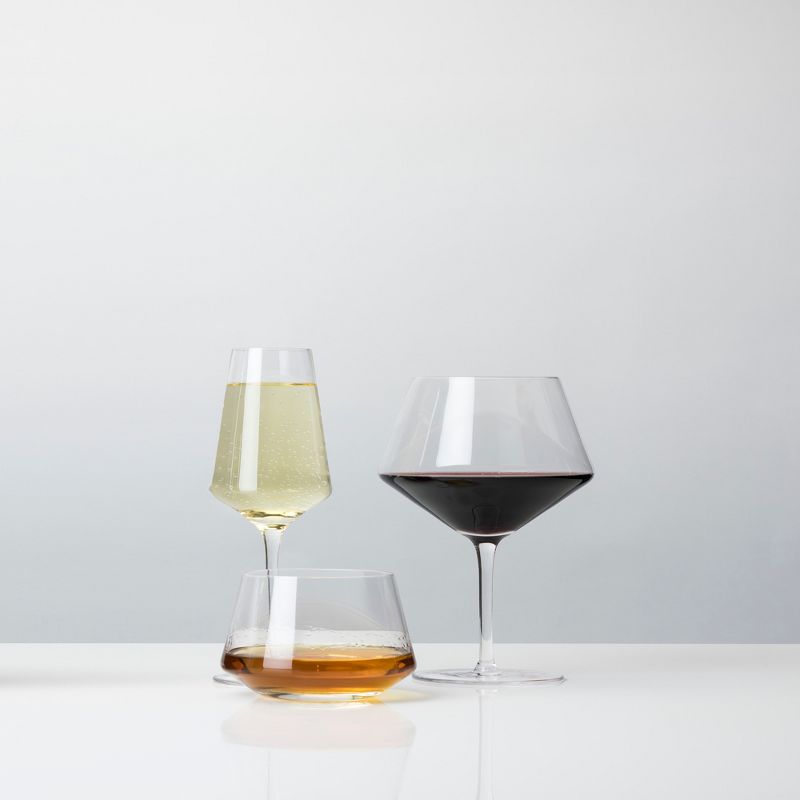 Viski Raye Angled Crystal Wine Glasses Set of 2, 5 of 13
