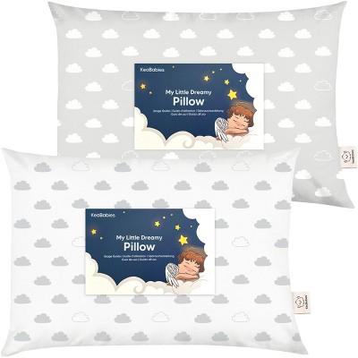 KeaBabies Toddler Pillow - Soft Organic Cotton Kids Pillows for Sleeping - Travel Pillow for Kids Age 2-5