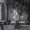NAYSAYE Party Decoration and Accessories Fabric Sitting Gnome Figurine with Broomstick for Halloween Decor, Black and White, 6.3"*4.3"*25" - 3 of 4