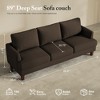 GYIIYUO 89" 3 Seater Sofa Couch with Deep Seats, Upholstered Sofa with Armrests, Comfy Couches for Living Room, Apartment and Office - 2 of 4