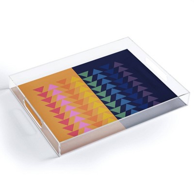 17" x 14" Acrylic June Journal Day and Night Rainbow Tray - society6