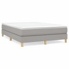 vidaXL Box Spring Bed Frame Light Gray 59.8 in.x79.9 in. Queen Fabric - image 2 of 4