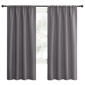 NICETOWN Blackout Curtains Rod Pocket Thermal Insulated Privacy Drapes (2 Panels) - 1 of 4