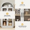 Arched Bookshelf 71.6" Tall Kitchen Pantry, Farmhouse Storage Cabinet, Large Storage Pantry with Doors, Arched Bookcase with Cabinets - 3 of 4