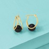 Ross-Simons Black Onyx Double-Hoop Earrings in 14kt Yellow Gold - 4 of 4