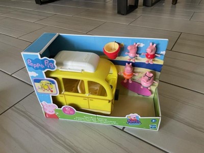 Peppa Pig Peppa's Adventures Peppa's Beach Campervan Vehicle Preschool Toy:  10 Pieces, Rolling Wheels; Ages 3 and Up Multicolor F3632