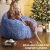 Bean Bag Chairs for Adults, Faux Fur Bean Bag Chair with Filler, Soft Plush Living Room Beanbag Chair Armrest Bean Bag Couch for Reading - 2 of 4