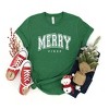 Simply Sage Market Women's Merry Vibes Varsity Thick Outline Short Sleeve Graphic Tee - 3 of 4