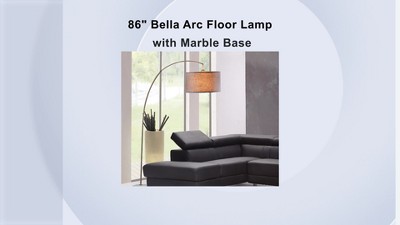 Antique Gold Adjustable Arc Floor Lamp with Marble Base