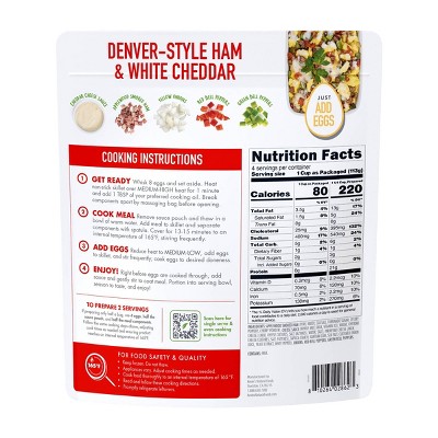 Kevin's Natural Foods Frozen Denver-Style Ham and Cheddar Scramble Starter - 16oz