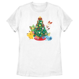 Women's Pokemon Christmas Tree Friends T-Shirt - 1 of 4