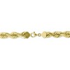 Black Bow Jewelry Men's 10mm 10k Yellow Gold Diamond Cut Solid Rope Chain Bracelet - 3 of 4