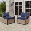 YARDSIGHT Modern PE Rattan Patio Chair  Plush Cushioned Outdoor Dining Seating with Curved Armrests Weather-Resistant Wicker for Patio & Garden - 2 of 4