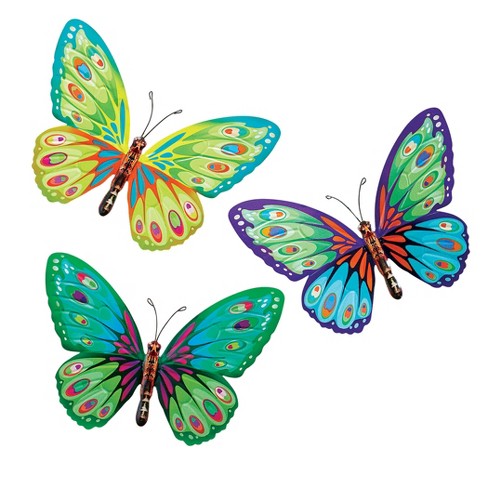3 sheets /bag Colorful Butterfly Waterproof Households Decorative