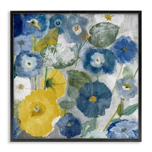 Stupell Industries Abstract Poppy Flowers Pattern Framed Giclee Art, Black, 12" x 12" - 1 of 4
