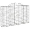 vidaXL Gabion Basket Set of 2 Silver Galvanized Iron 78.7x11.8x47.2 in - 3 of 4