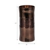 Modern Glass Vase with Textured Enamel Finish - Metallic Decorative Tall Cylinder Vase for Home, Office, Living Room & Bedroom - 2 of 4